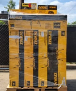 pallets of DeWalt power tools in large quantities